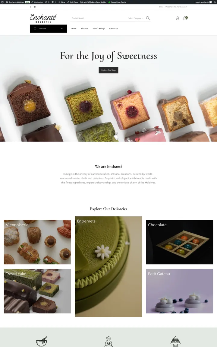 Enchante portfolio preview